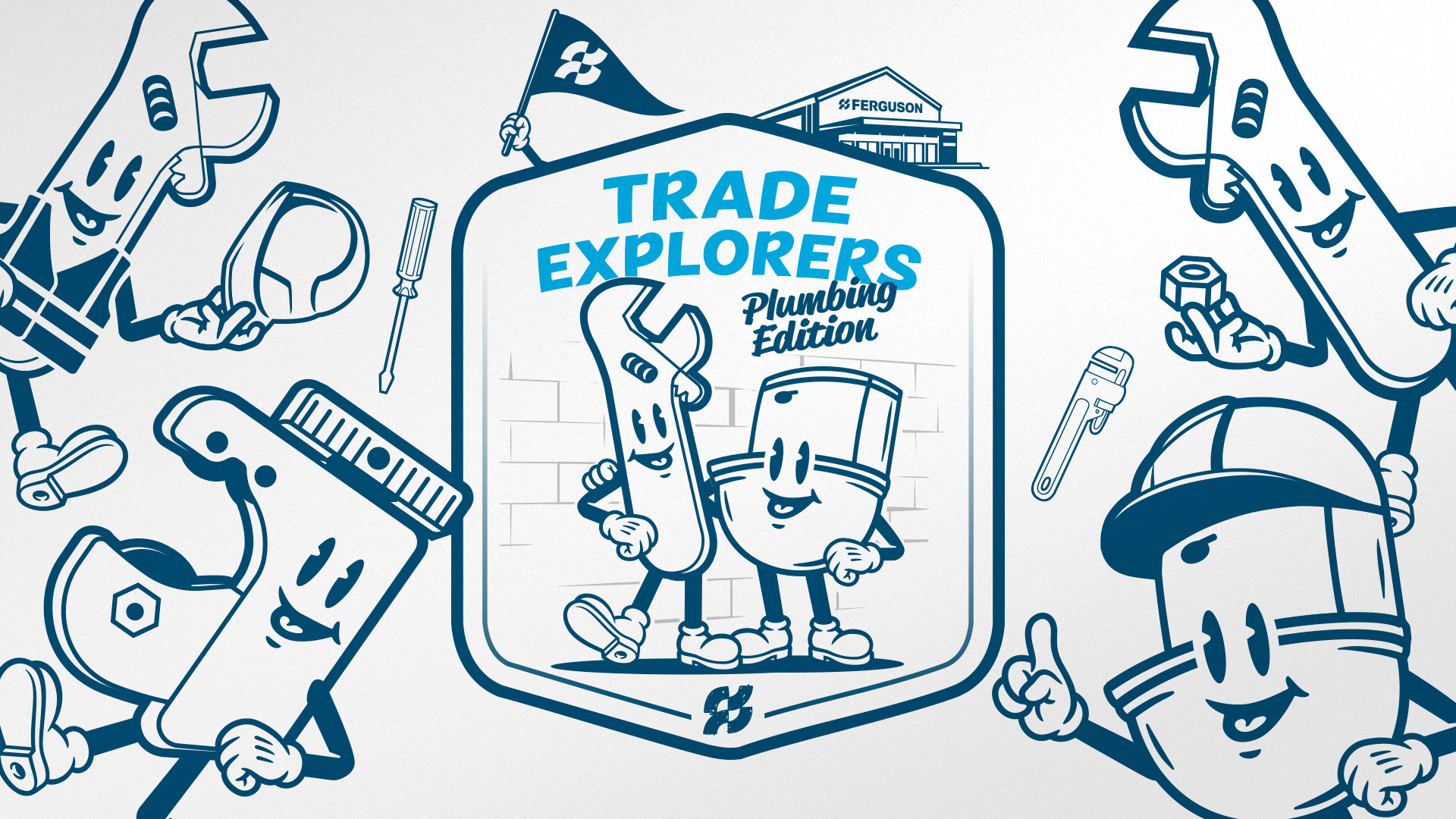 Layout design and activity creation (maze, word search, stickers) for Ferguson Trade Explorers book by Zach Hallum | zthdesign.com.